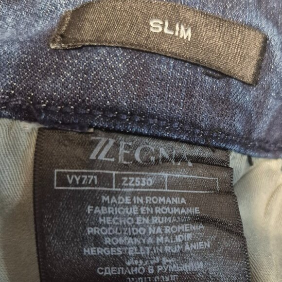 Zegna ZZ530 Slim Fit Blue Jeans Size 31 - Picture 12 of 14